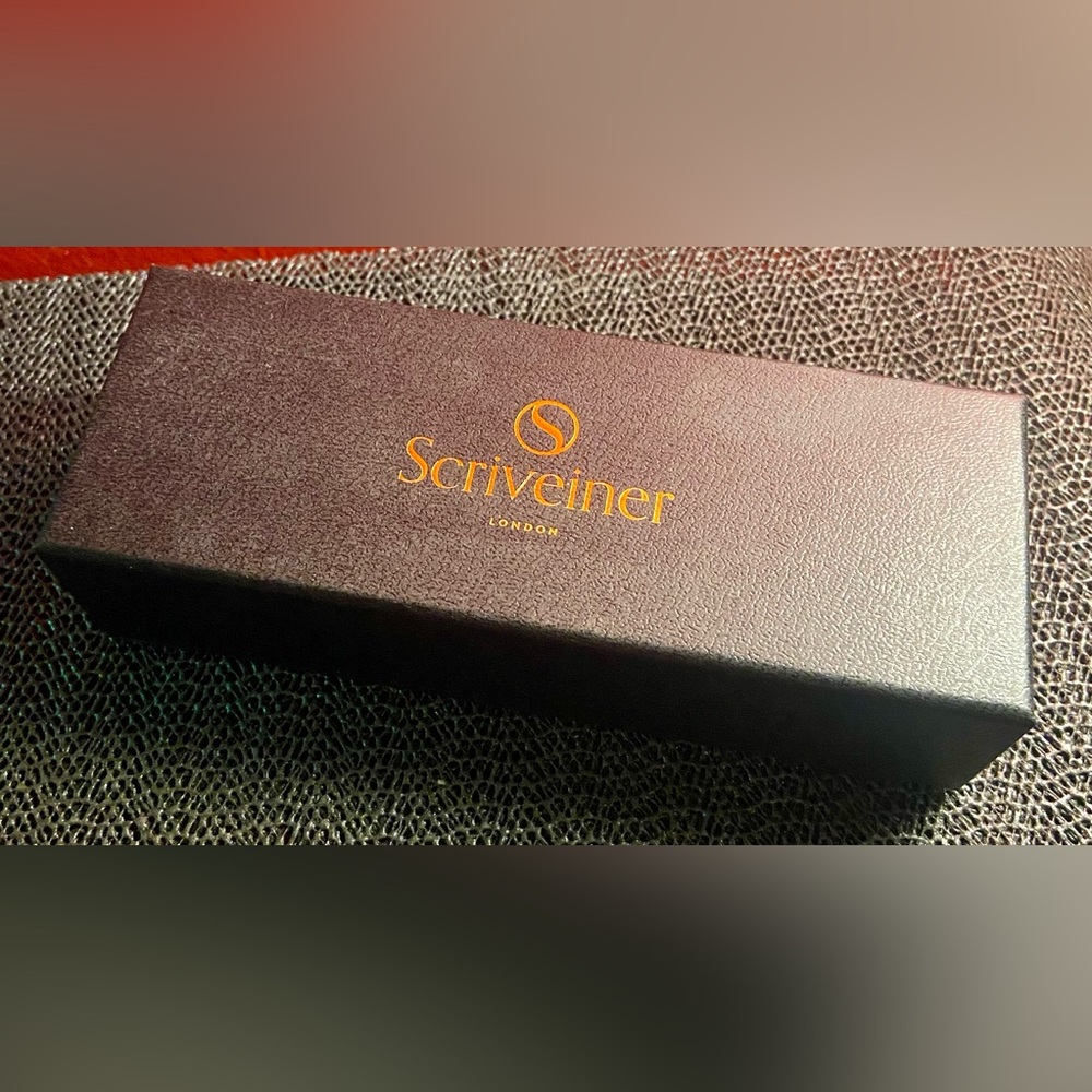 Shriveiner London Pen Box 7” Storage Empty Black